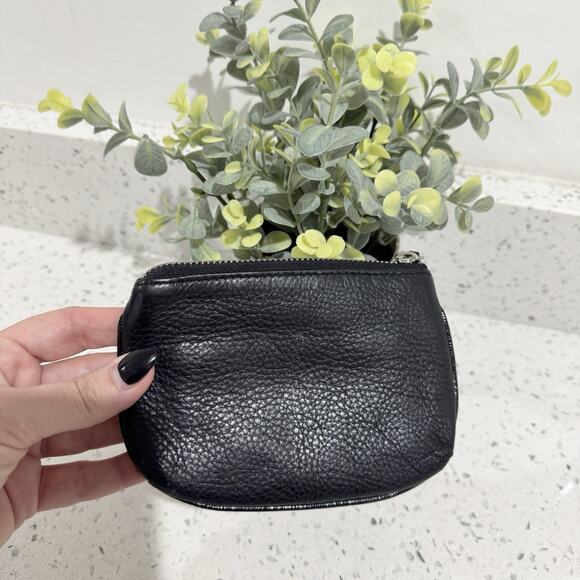 Brighton black leather wallet with studded heart accents Black Coin Card Zipper - Picture 2 of 3